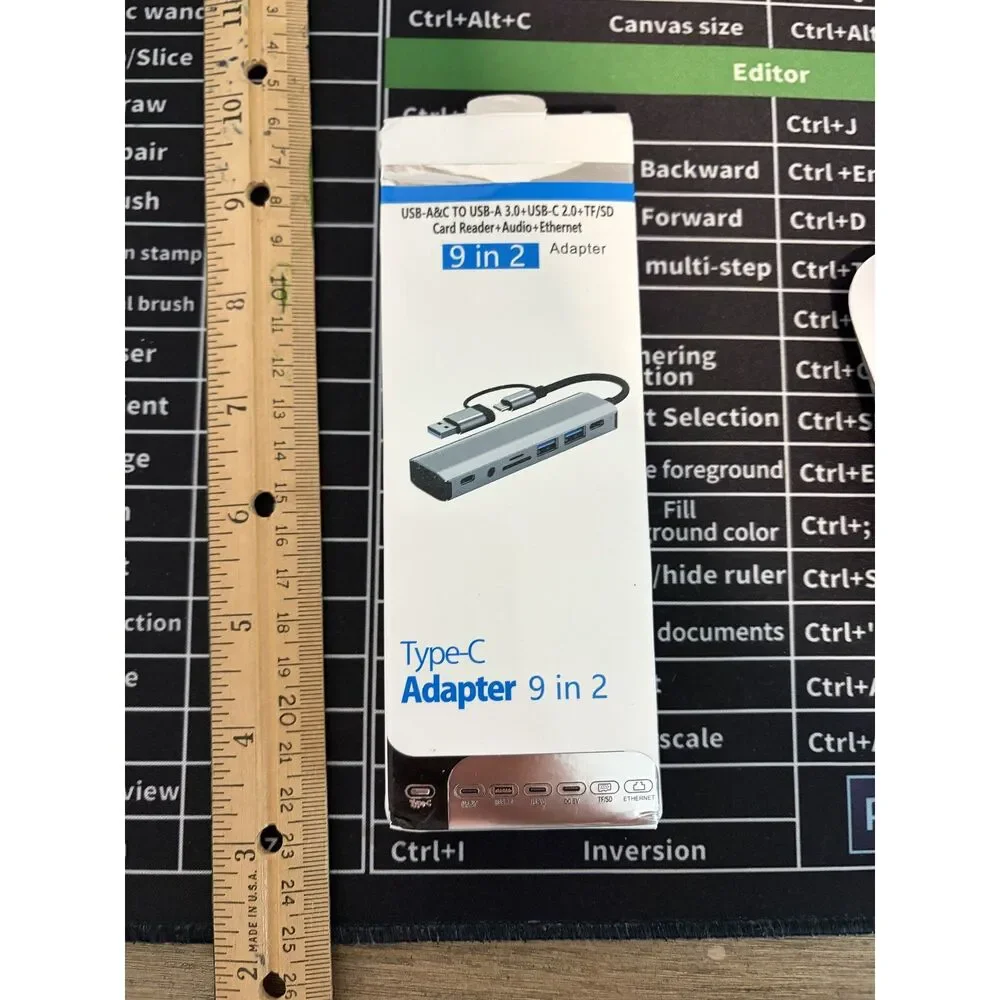 Ethos 8 in 1 USB-C hub adapter NIB